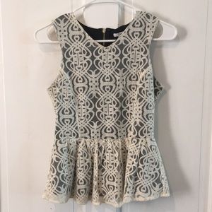 Bar III peplum style top